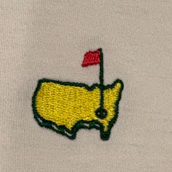 The Masters Golf Polo Shirt Mens Sz Medium White Short Sleeve Pima Cotton Preppy - Picture 4 of 9